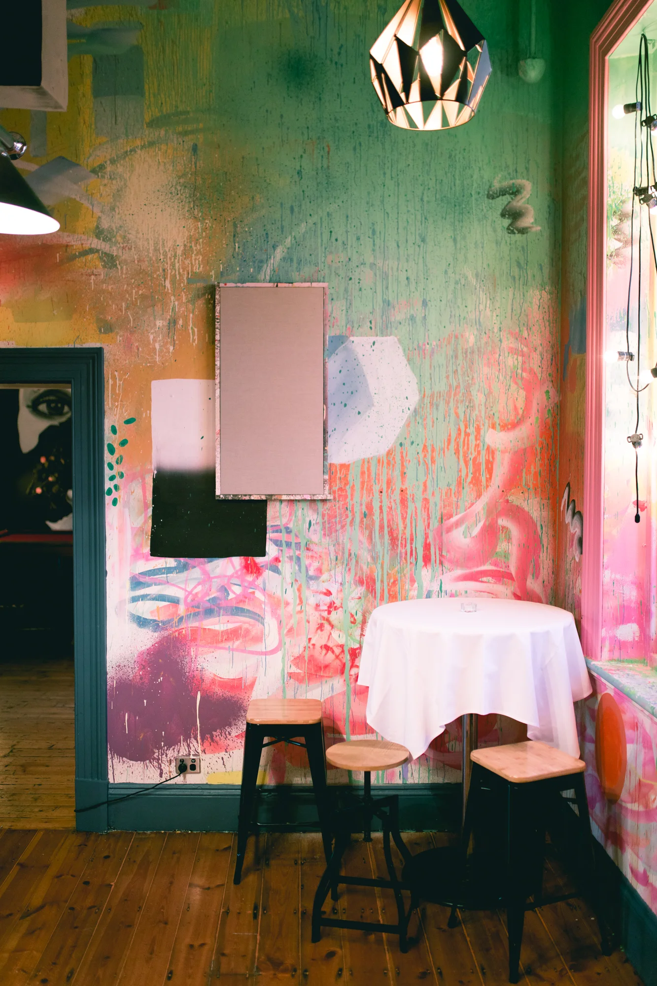 poolroom painted in collaboration with Henry Jock Walker