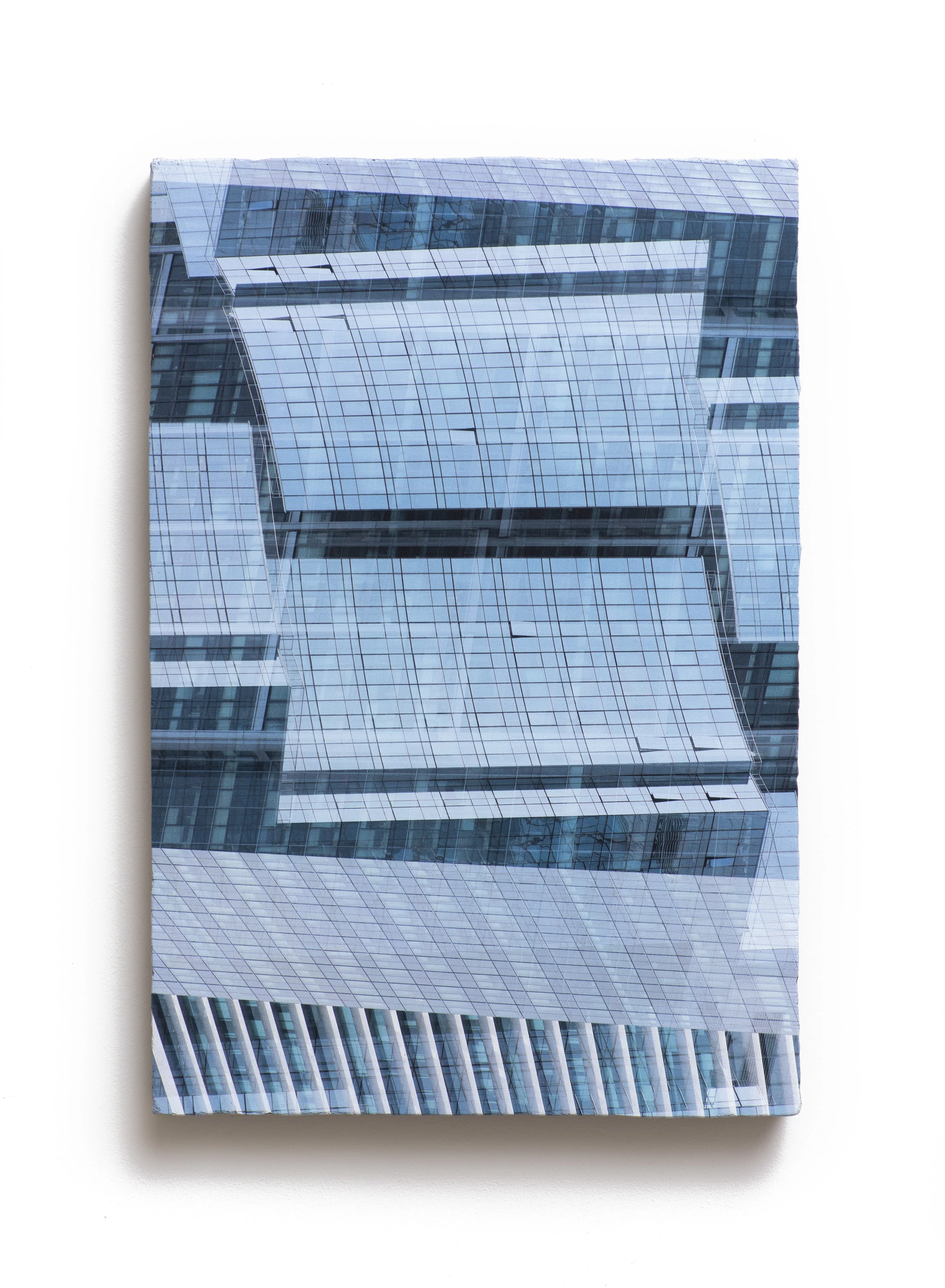 Counterform Planes, 2017 UV ink on concrete 18 1/2 × 12 1/2 × 1 1/2 in Unique