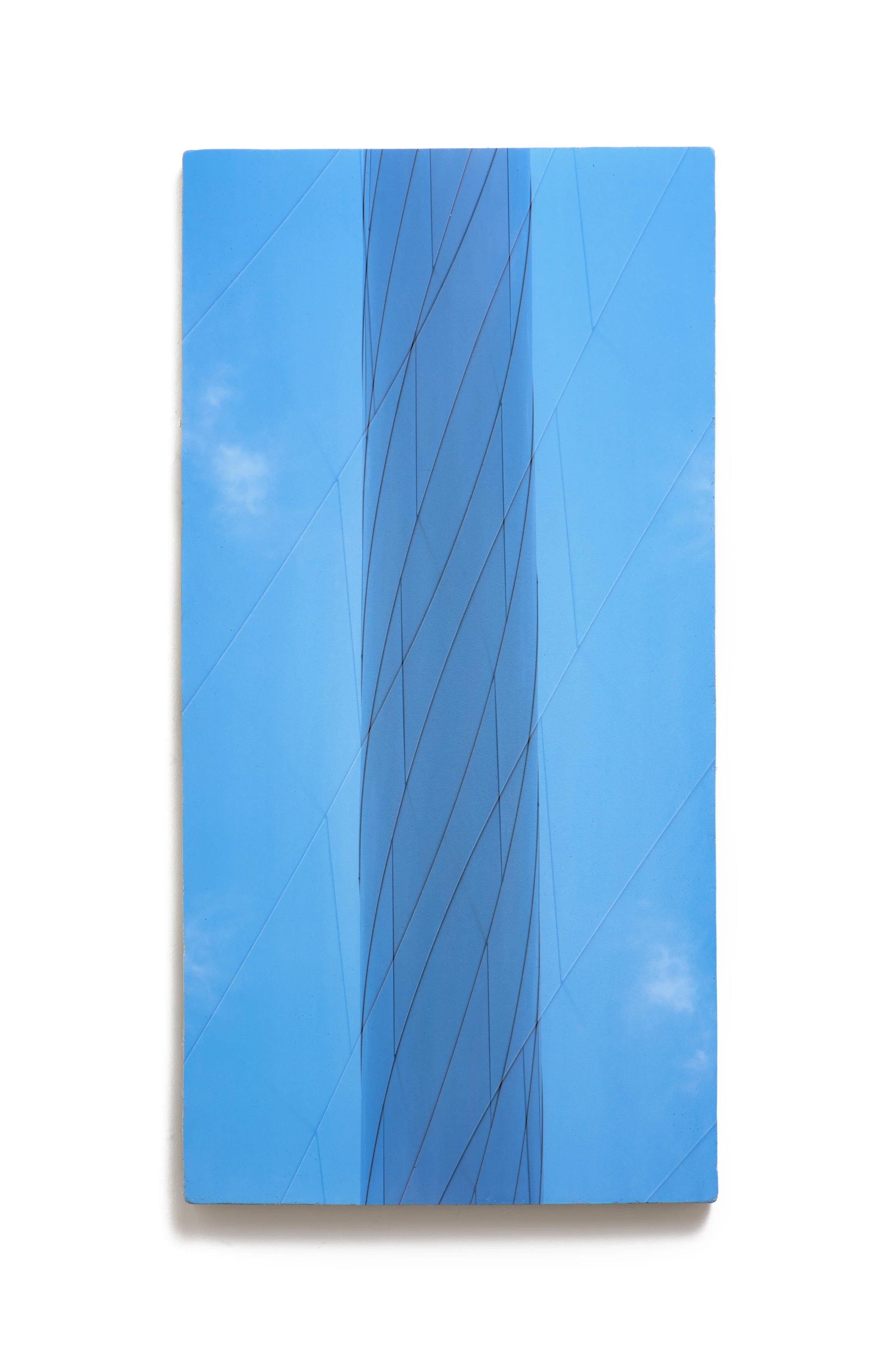 Counterform Light Column , 2017 UV ink on concrete 40 1/2 × 20 1/2 × 1 1/2 in Unique