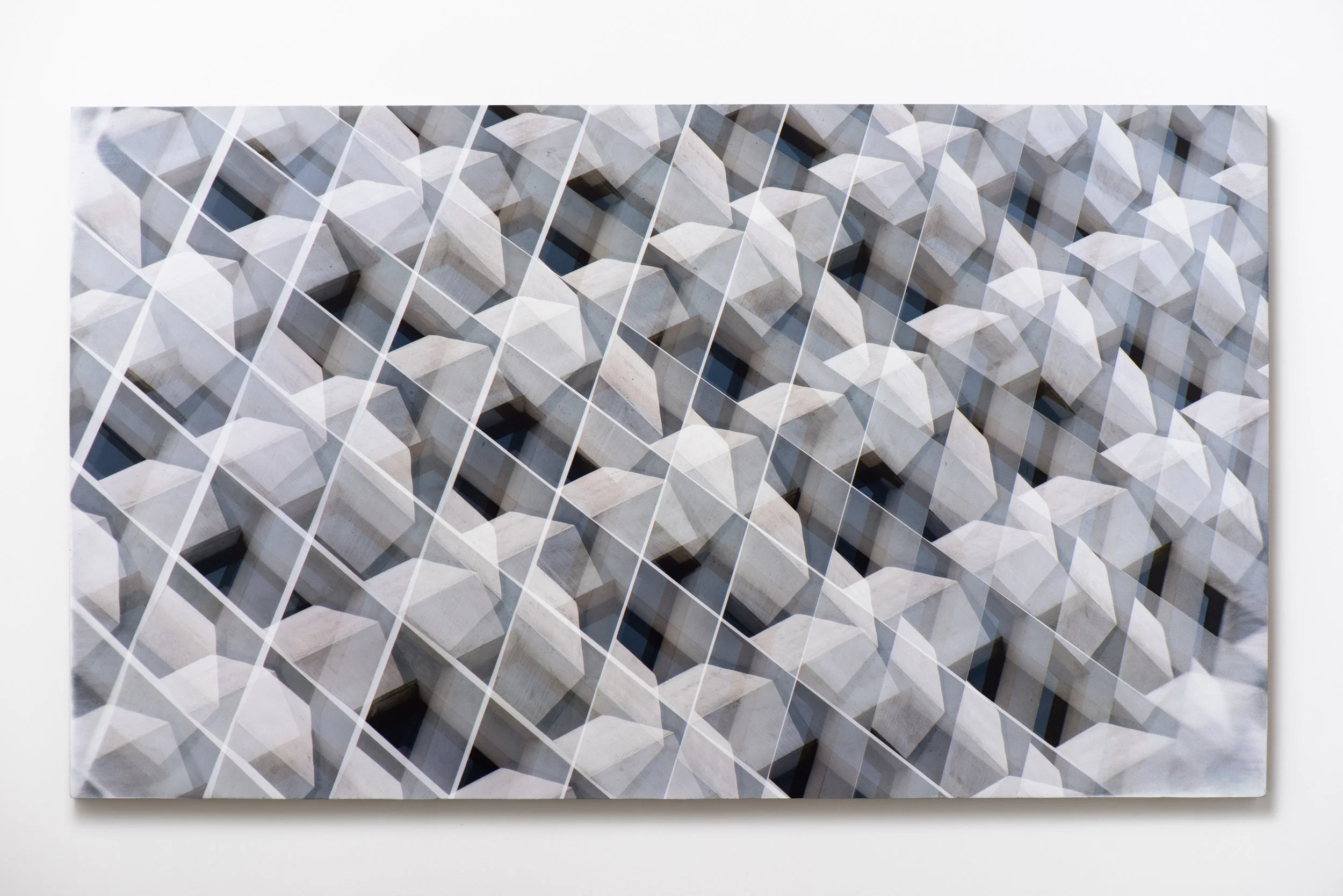 Shape Gradient , 2017 UV ink on concrete 36 1/2 × 63 1/2 Inches Unique