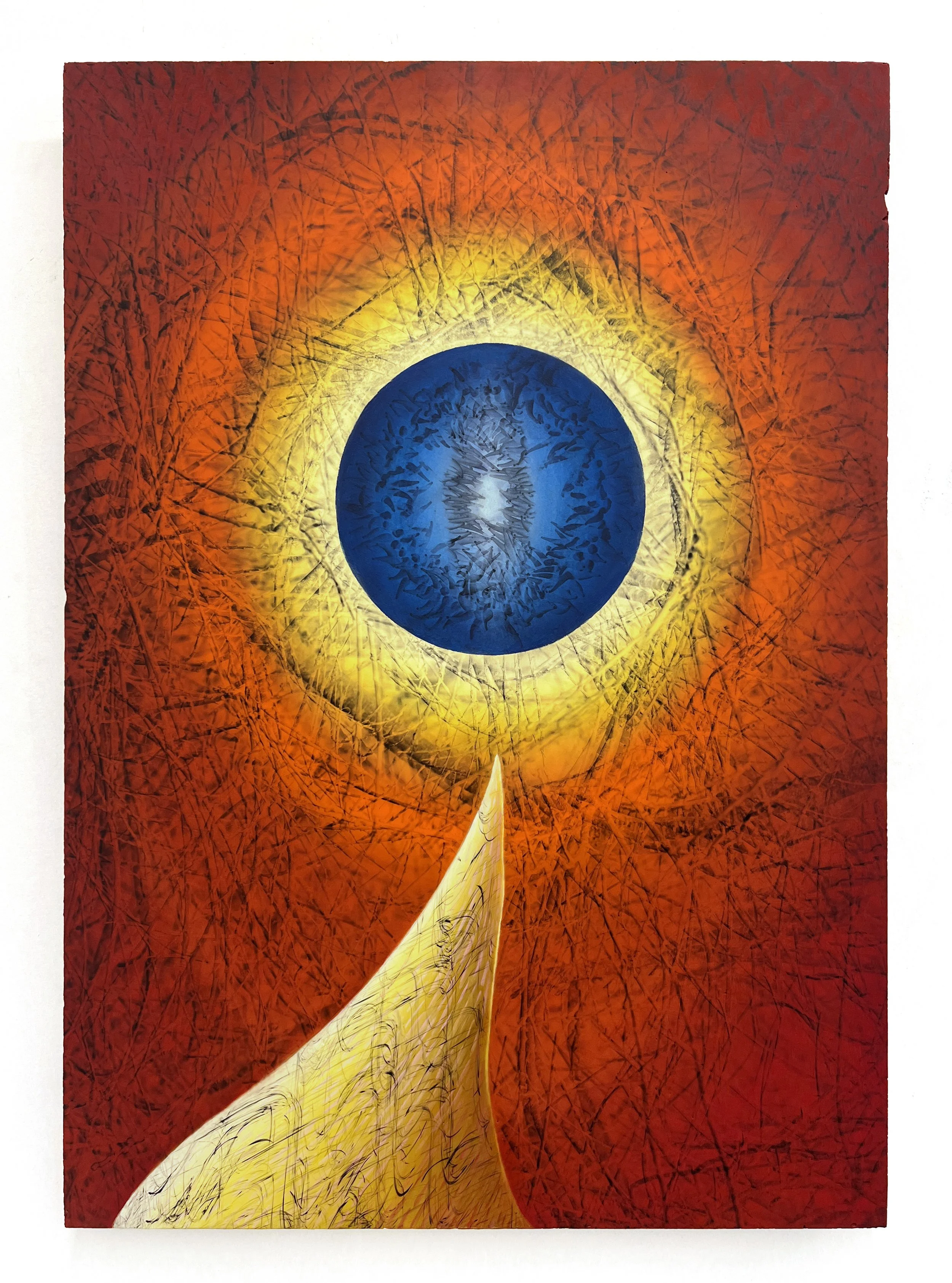  Opus 29, 2024 UV ink and oil paint on concrete 40×27 Inches 