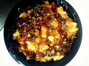 Review: Mac Mart Cart: BBQ-In-A-Bowl, the extents of human pleasure, why too much of a good thing is the worst thing of all, and whether or not unimaginable decadence is worth the eternal fire.