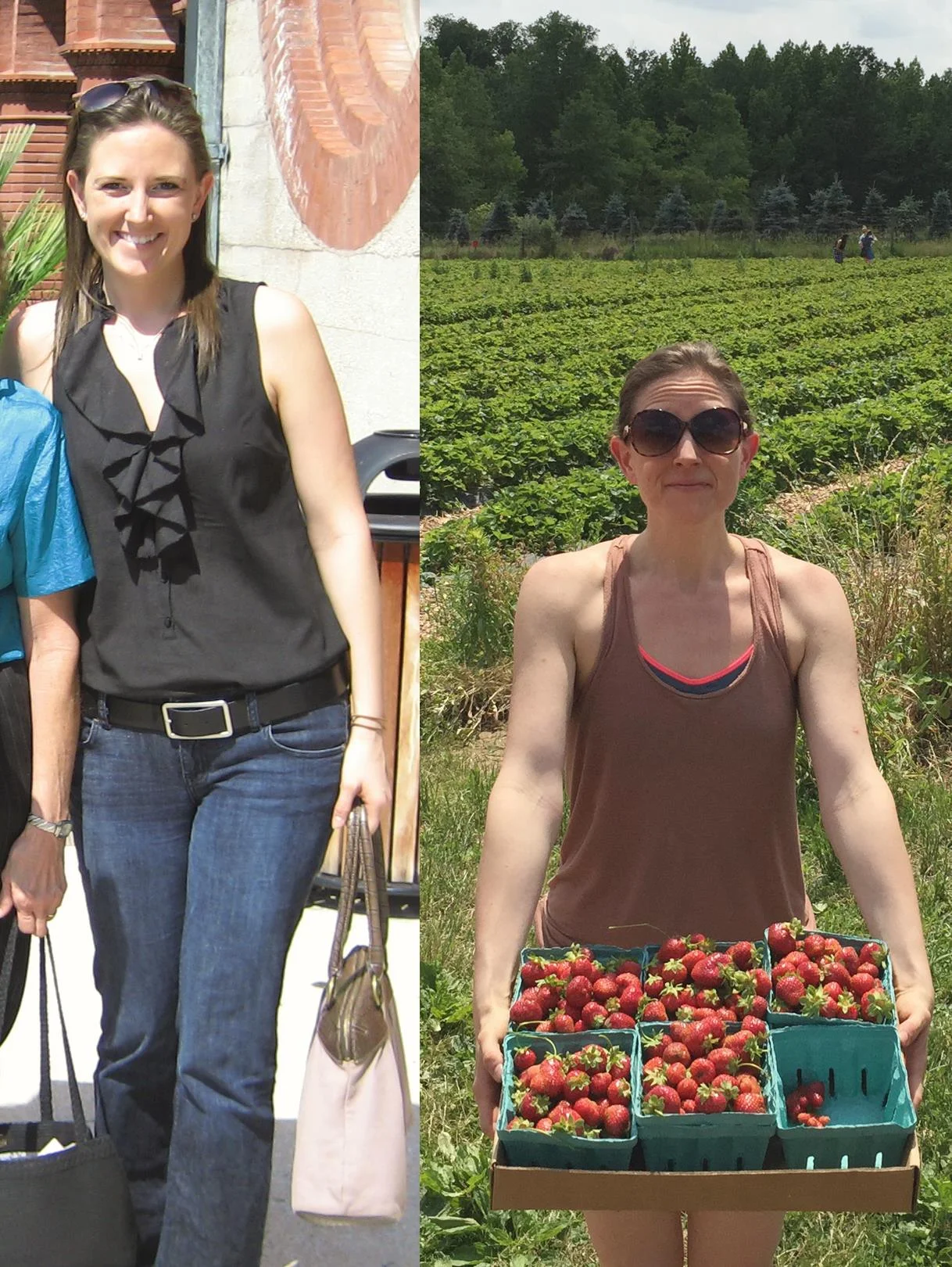 Before and after incorporating Beachbody workouts into my daily habits.