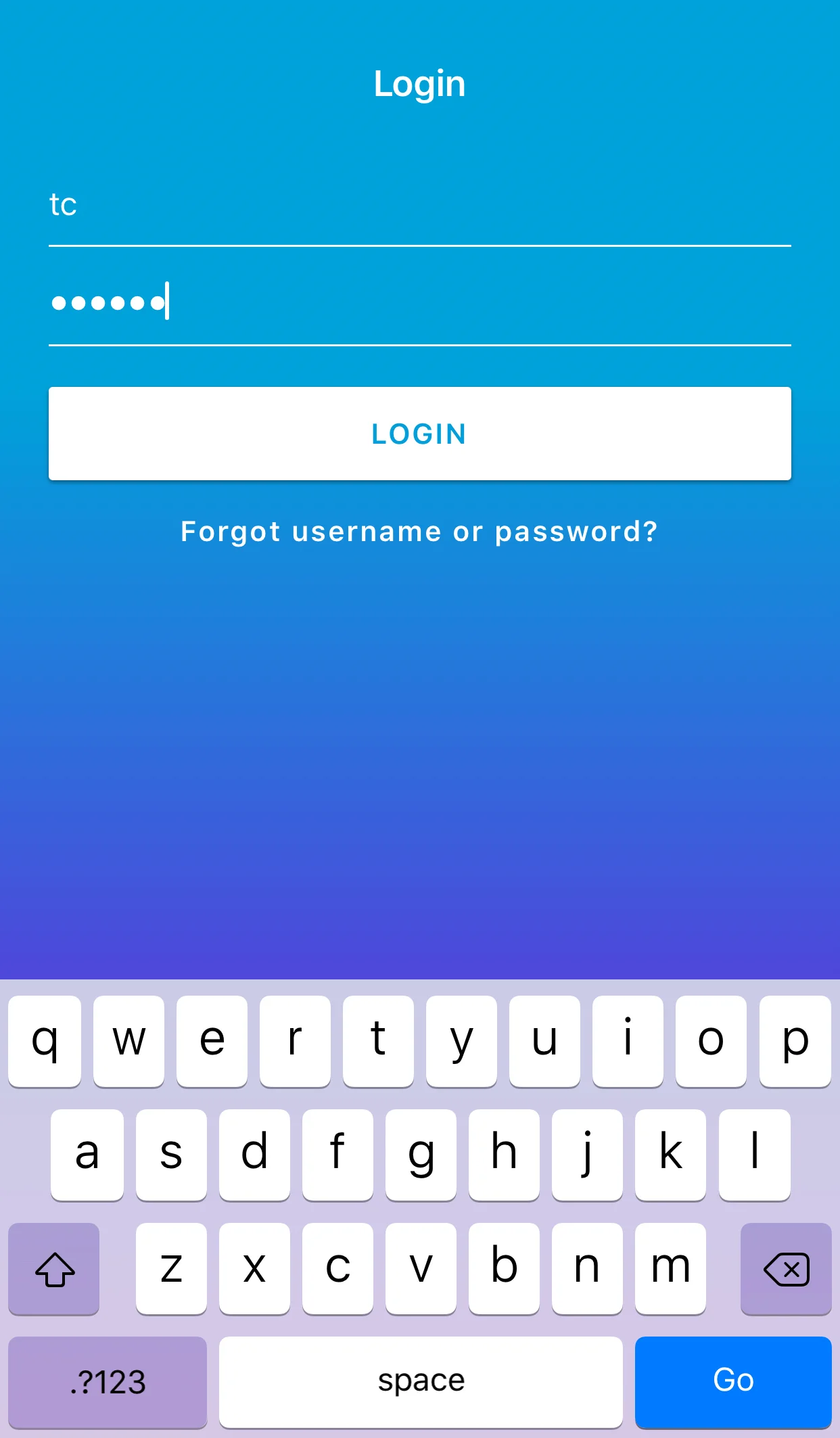 Type in your new login and password.