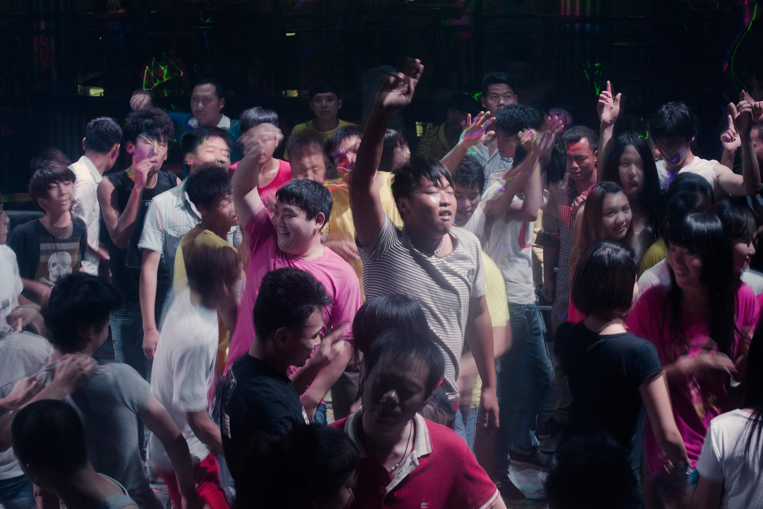 Foxconn workers at a club