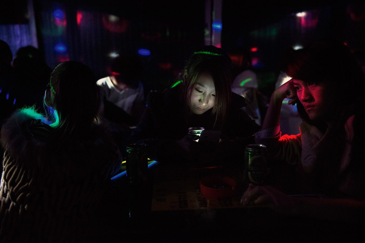 Foxconn workers at a club