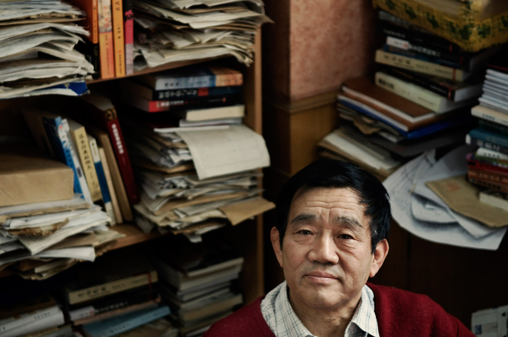  Yang Jisheng, journalist and writer, at the office of the history journal Yanhuang Chunqiu, of which he is deputy publisher. Yang is the author of two books both banned in mainland China. "Tombstone", published in 2008, is a thoroughly documented ac