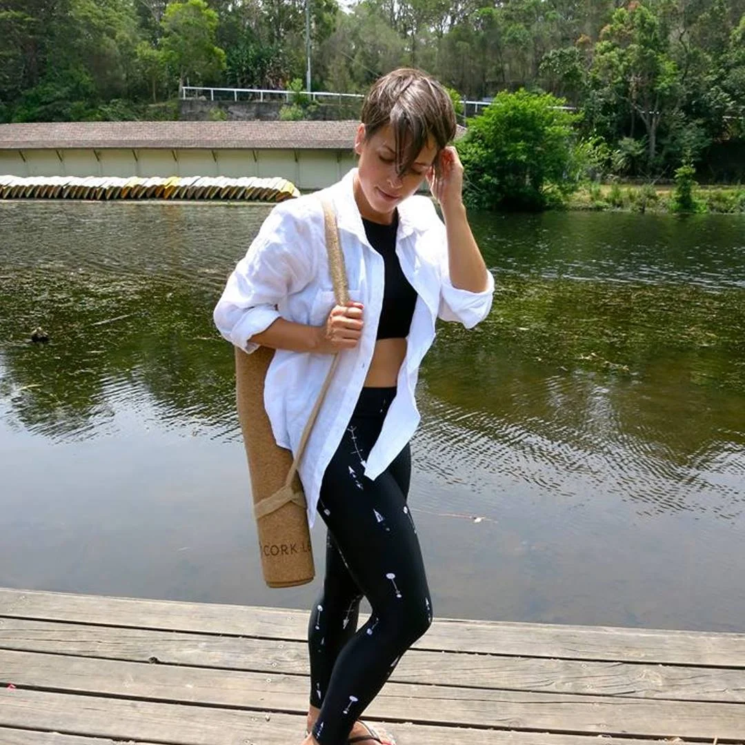 Christina Cavaco brings Australia's the first eco-friendly cork yoga mat. (Image via Cork Leaf)
