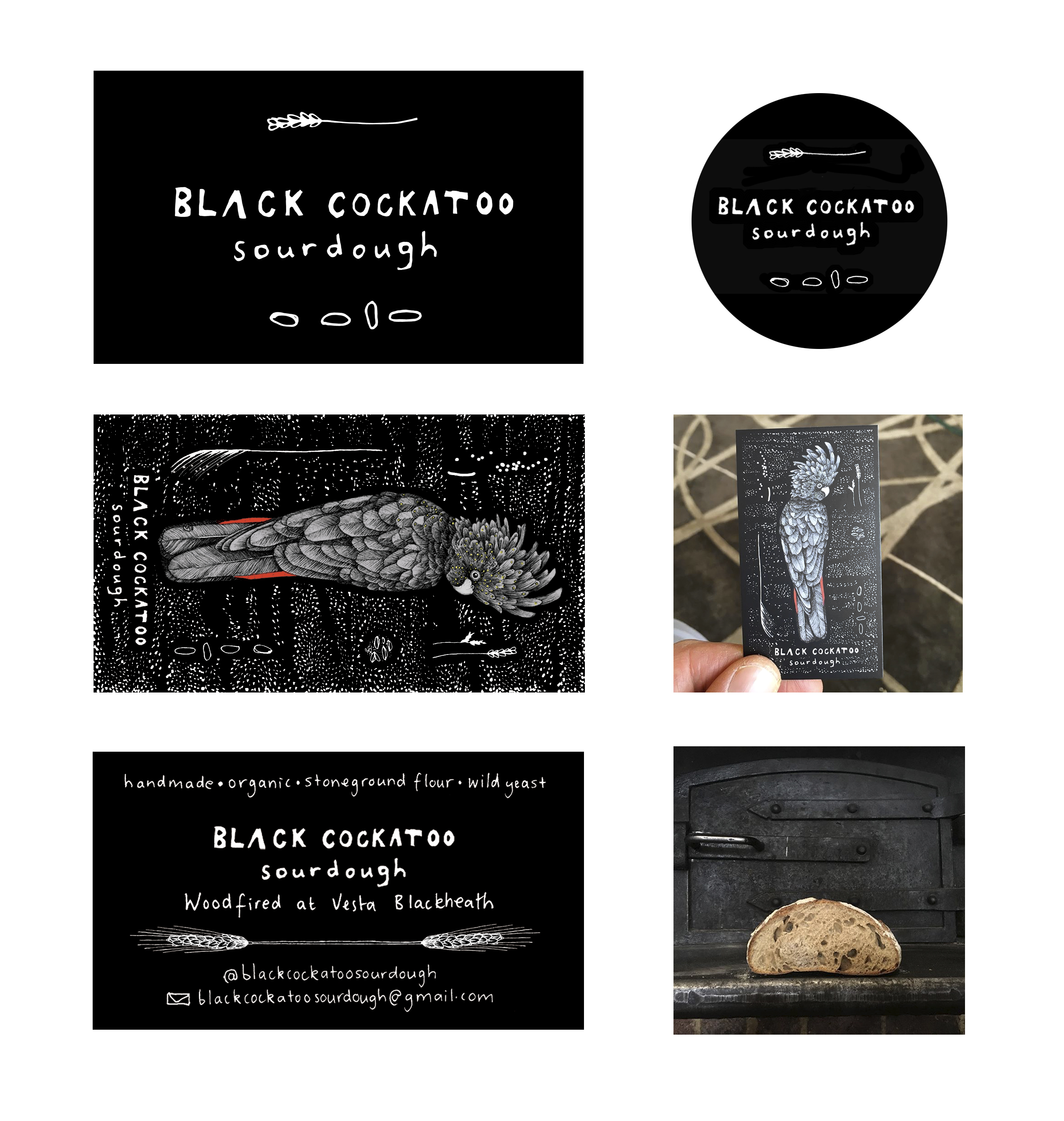 Black Cockatoo Sourdough : Illustration + Branding