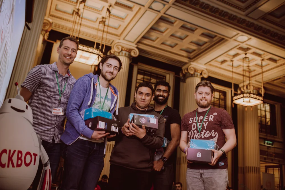 Team PorgPowered with Experian judge James Cameron-Williams