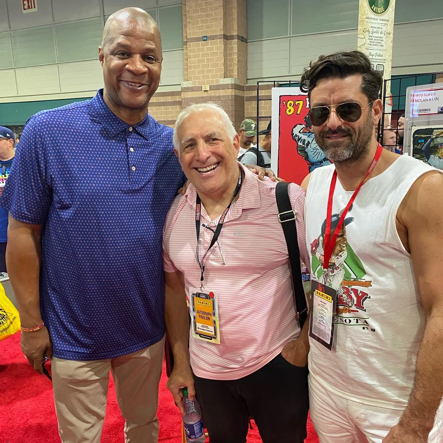 with Darryl Strawberry and Brandon Steiner