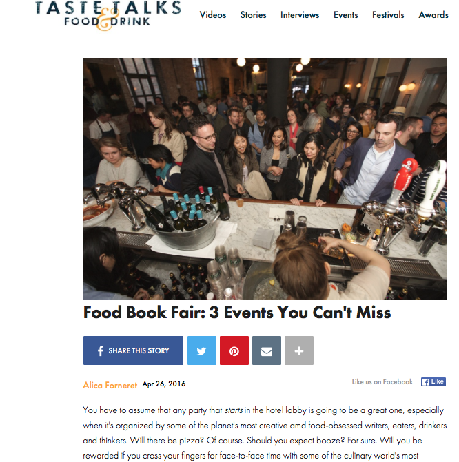 Food Book Fair 2016 / Sample Press