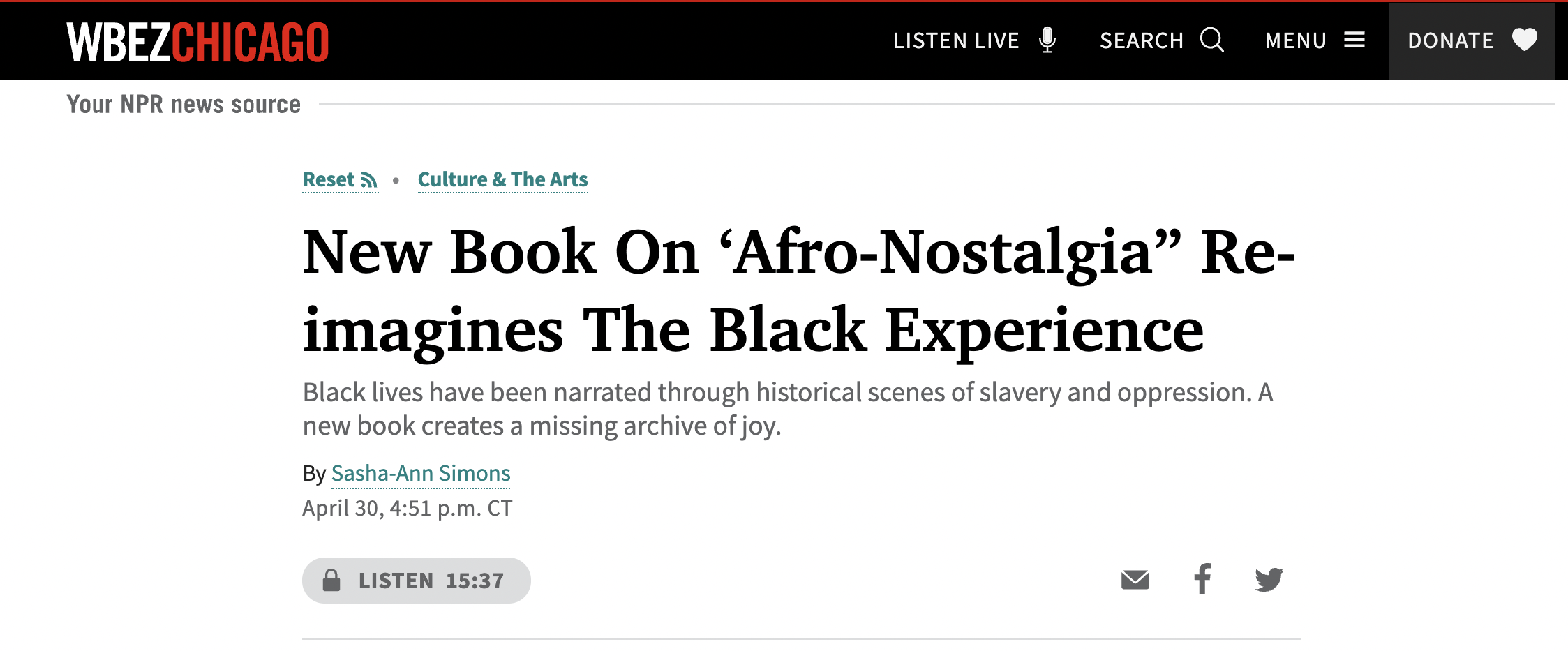 Afro-Nostalgia // Sample Press