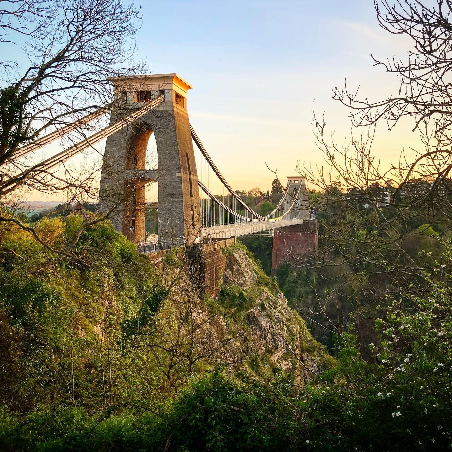Two #sunsets in one walk. One at #bristol docks and the other at the #observatory with #gin and me great mate #Pete. This view of the bridge always seems perfect.