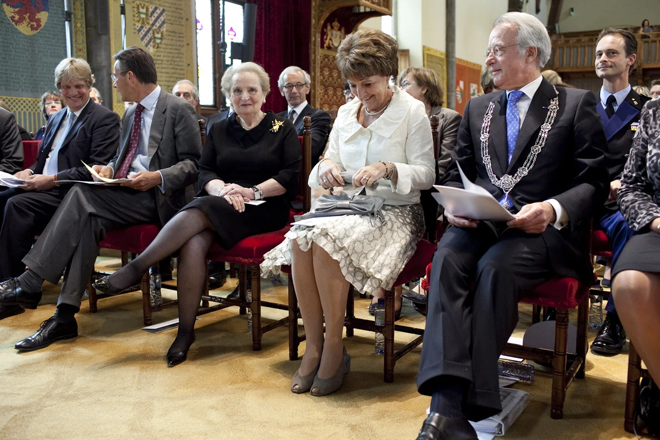 De lancering van The Institute for Global Justice. Met Madeleine Albright en Prinses Margriet