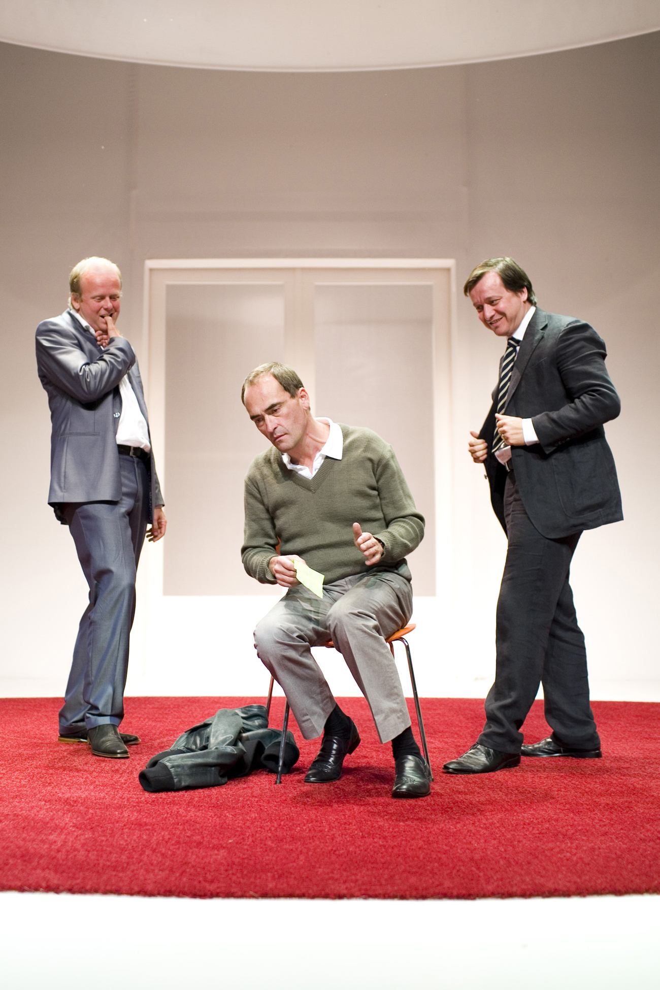  Michiel Nooter, Mathias Sercu, Wouter van Lierde tijdens Kunst van Theatergroep Suburbia 