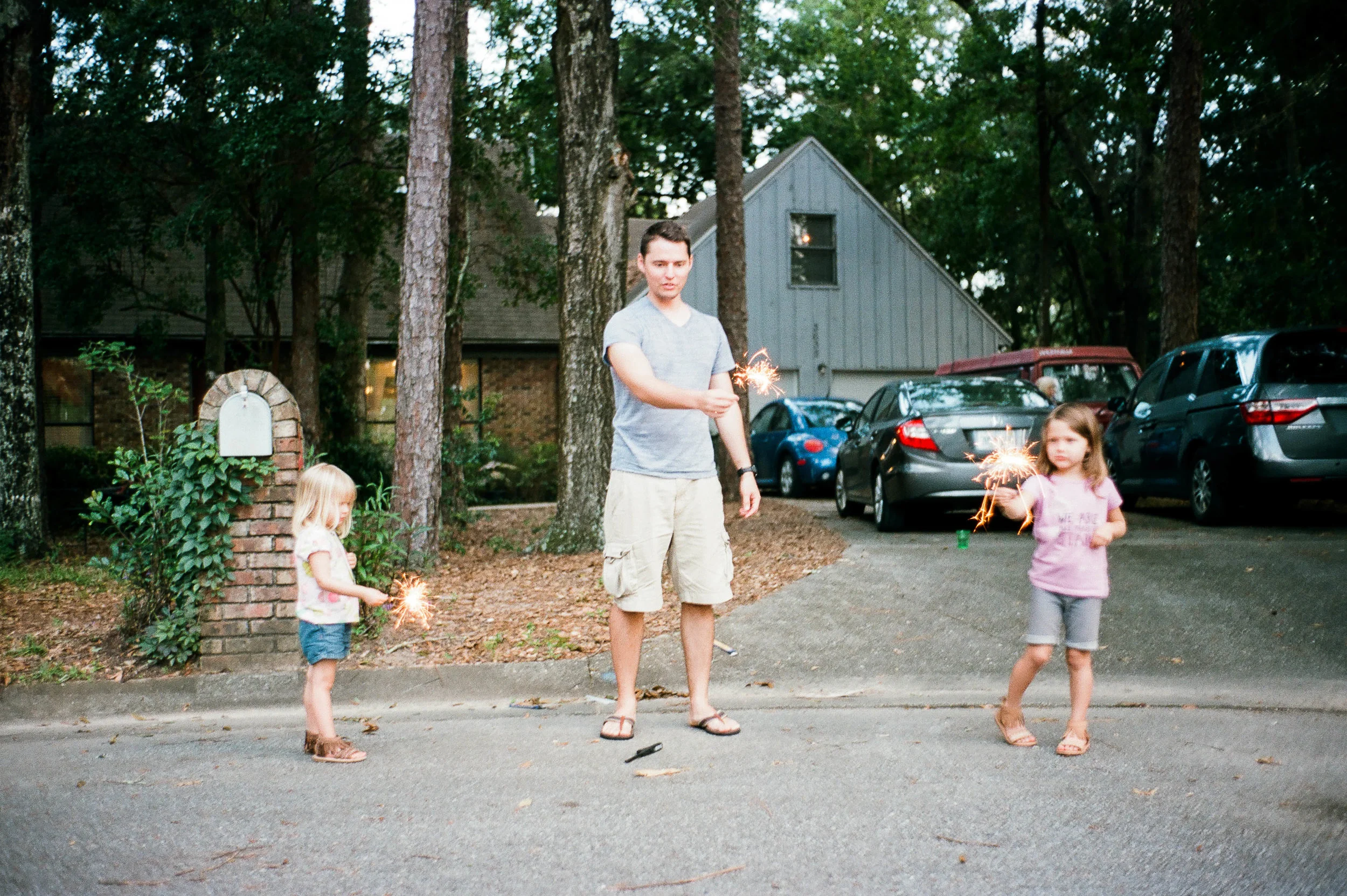 Sparkler anxiety...I mean, fun.