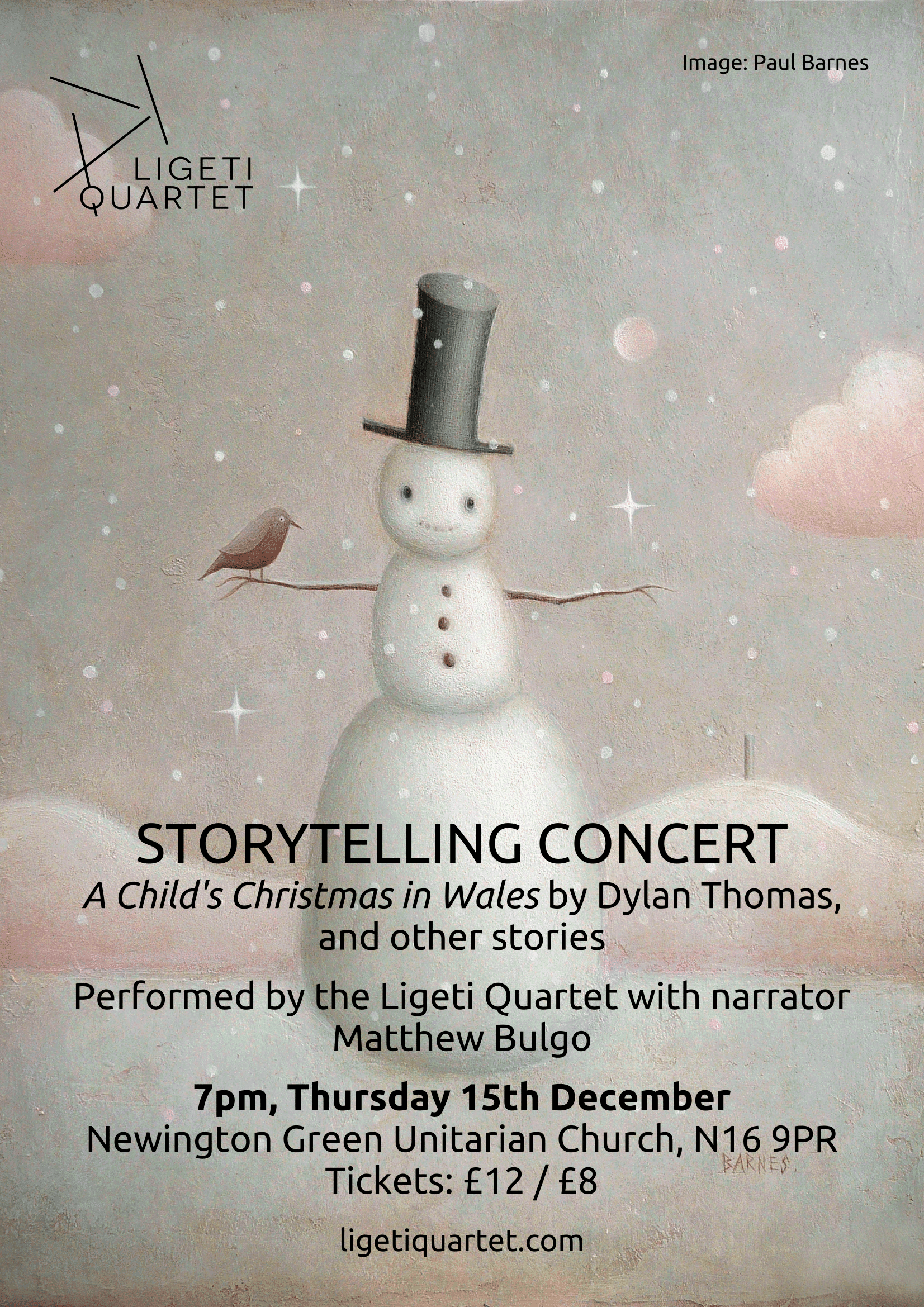 Storytelling Concert: A Child's Christmas in Wales and other stories