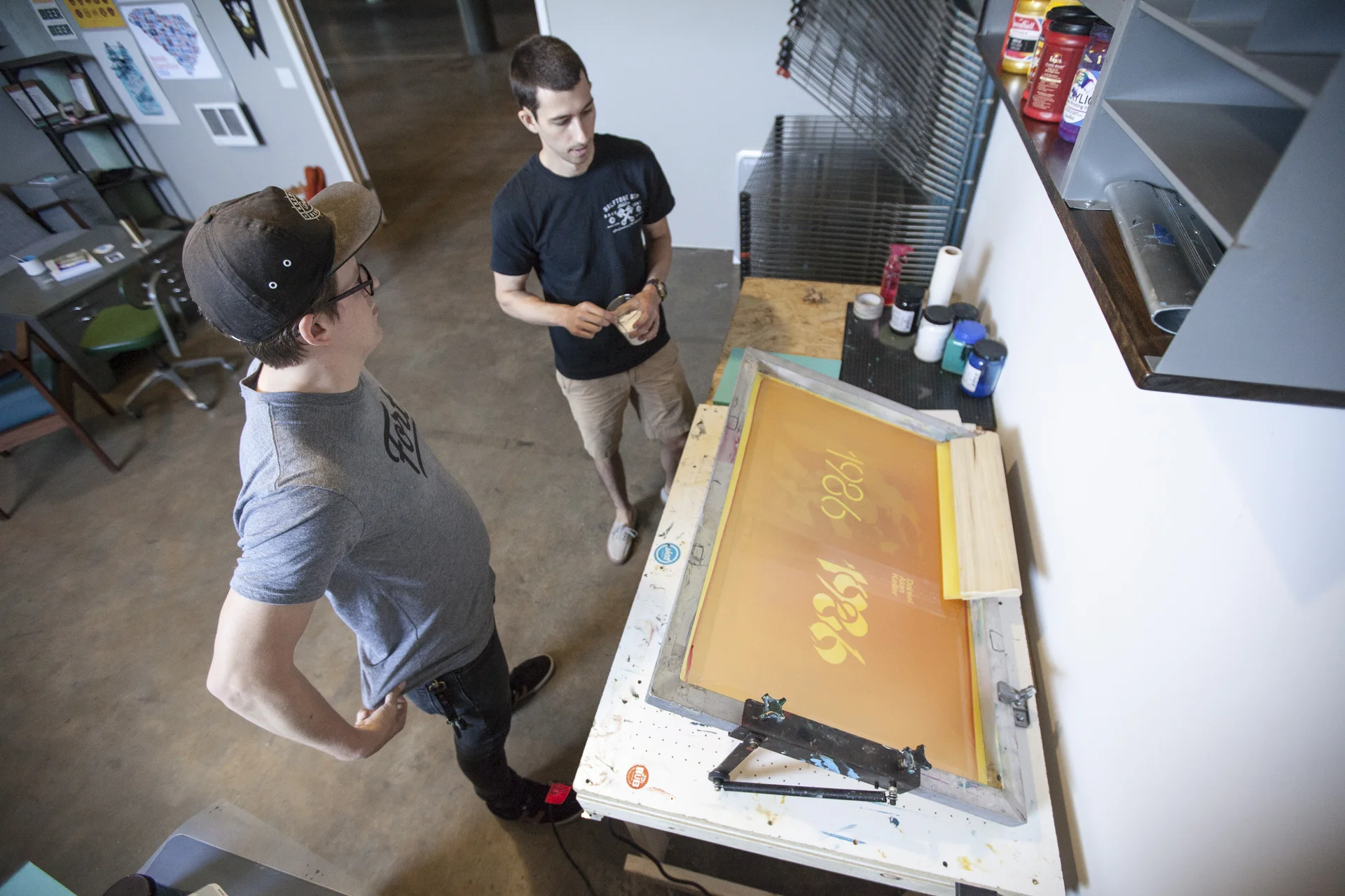 Wello and me before we started pulling ink.