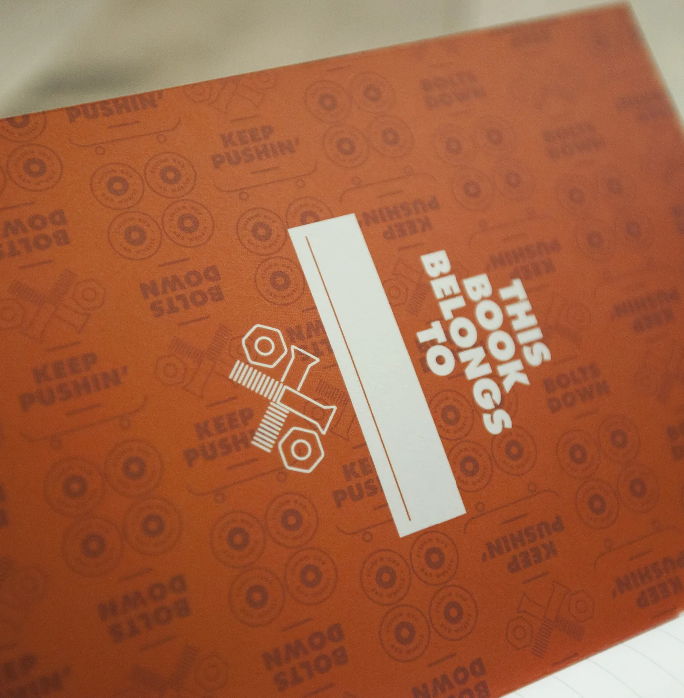 Inside front cover of the Keep Pushin' Journal