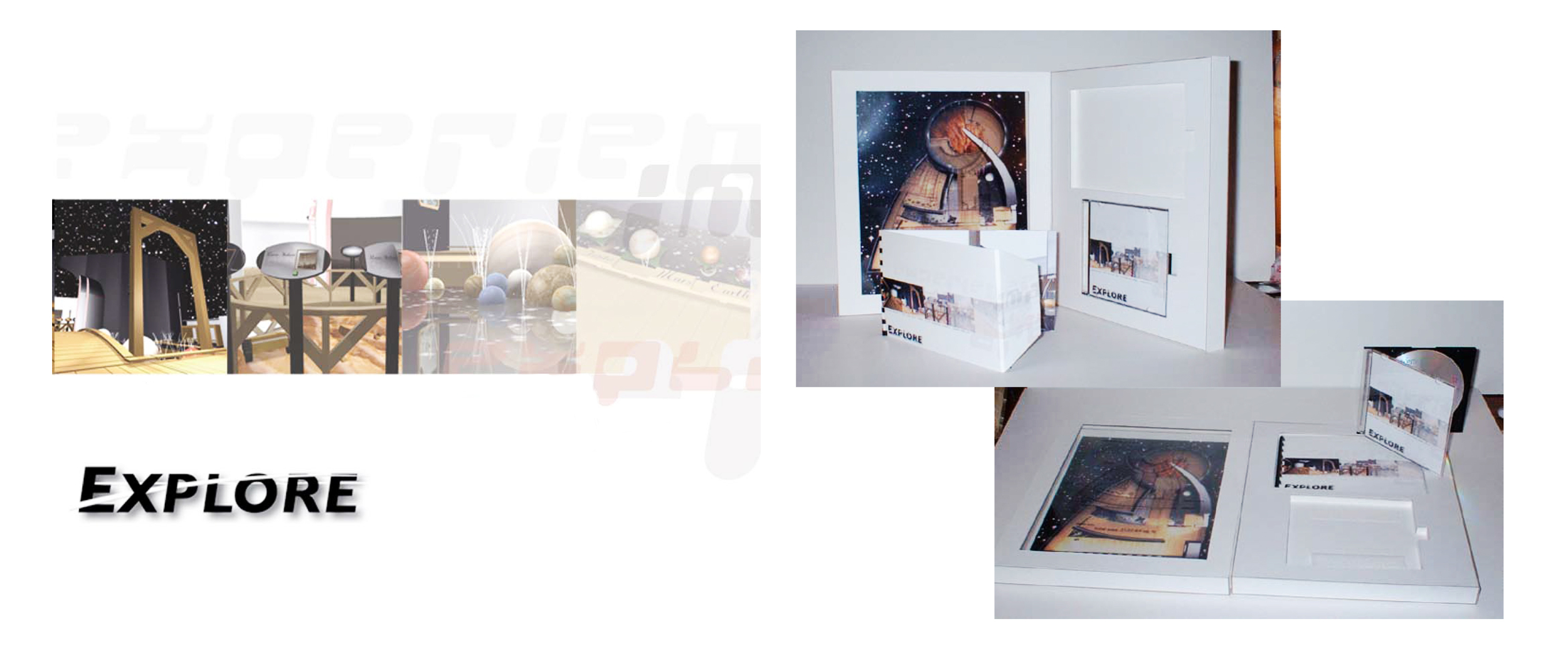 Space exhibition concept for 'Explore', shortlisted for recipient of student winner. Designed in Vectorworks and Photoshop