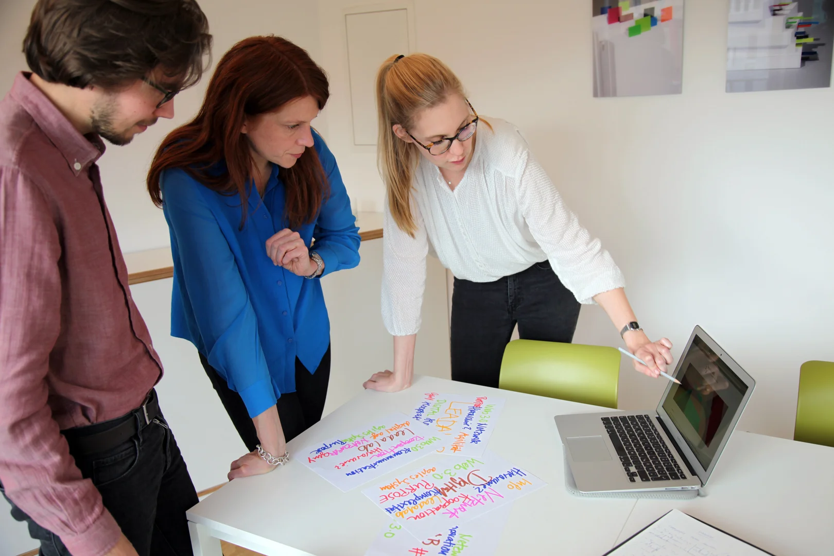 Das Team: Jonathan, Tania, Katrin