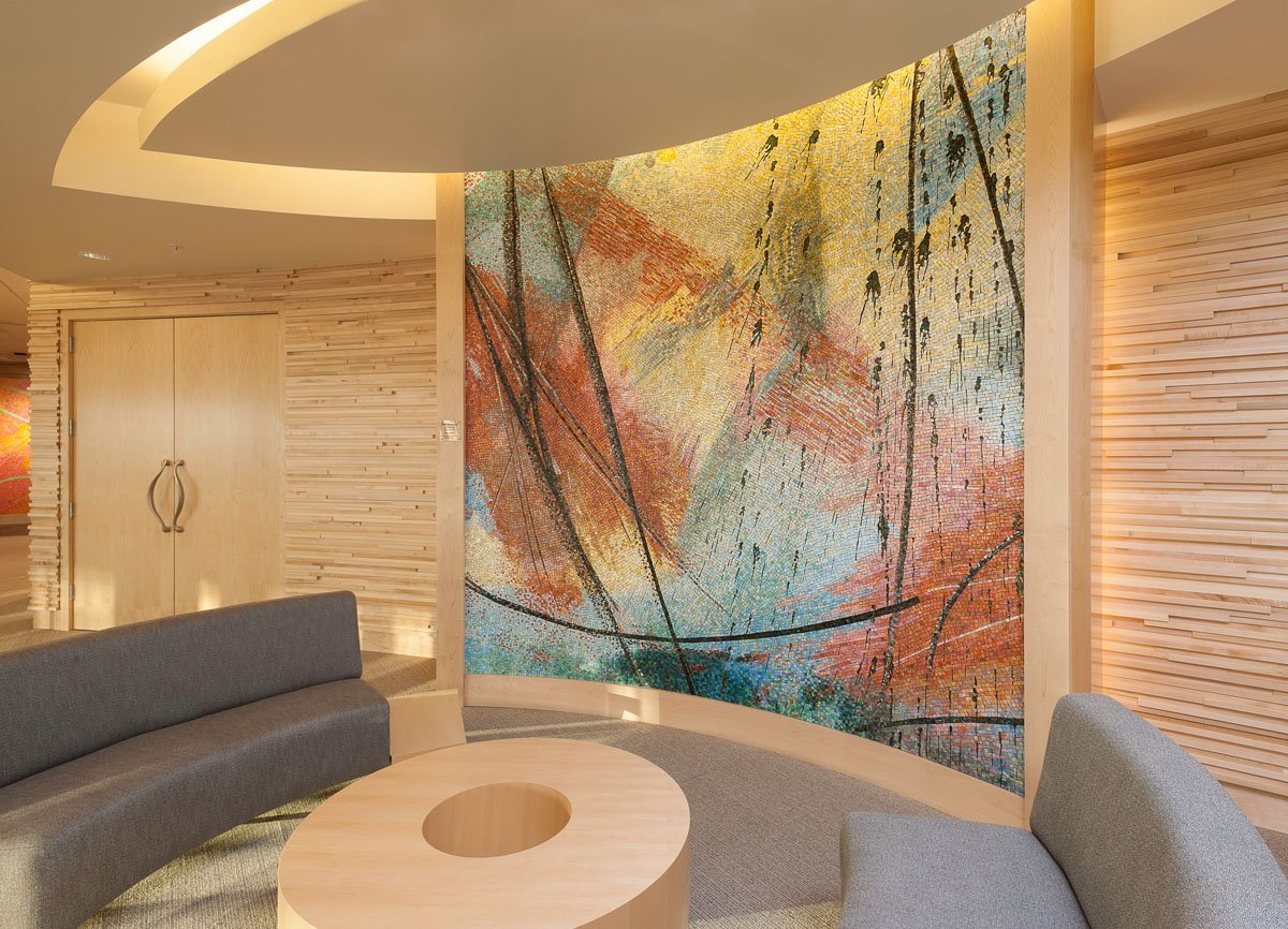 c suite corporate lobby art mosaic, tempur sealy international lexington