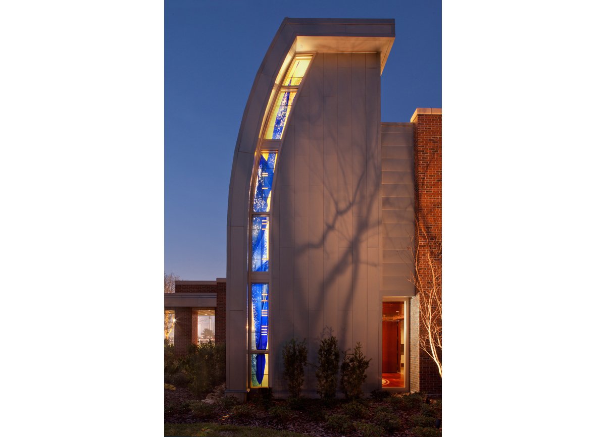 tall narrow art glass window for chapel university of tampa