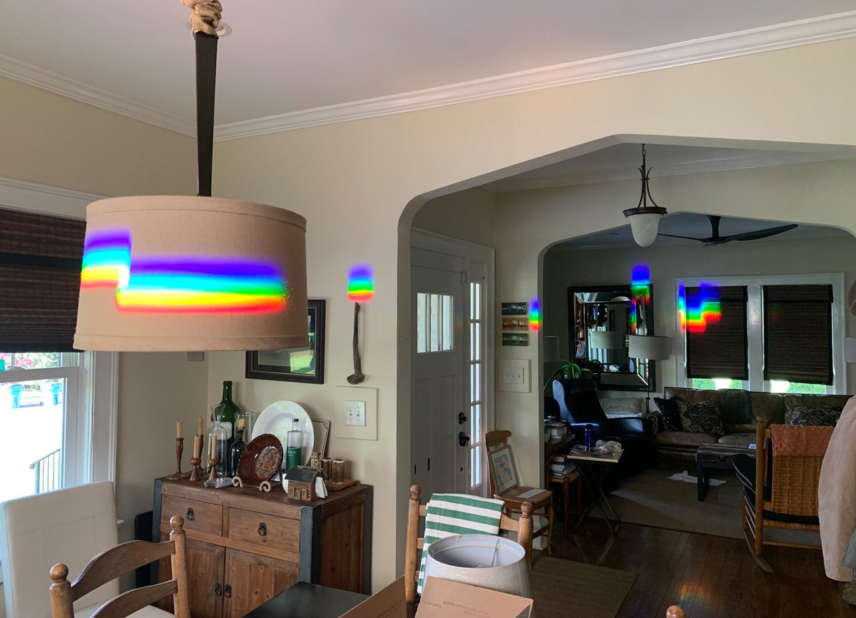 Prism refractions, Greer residence, Lexington, KY