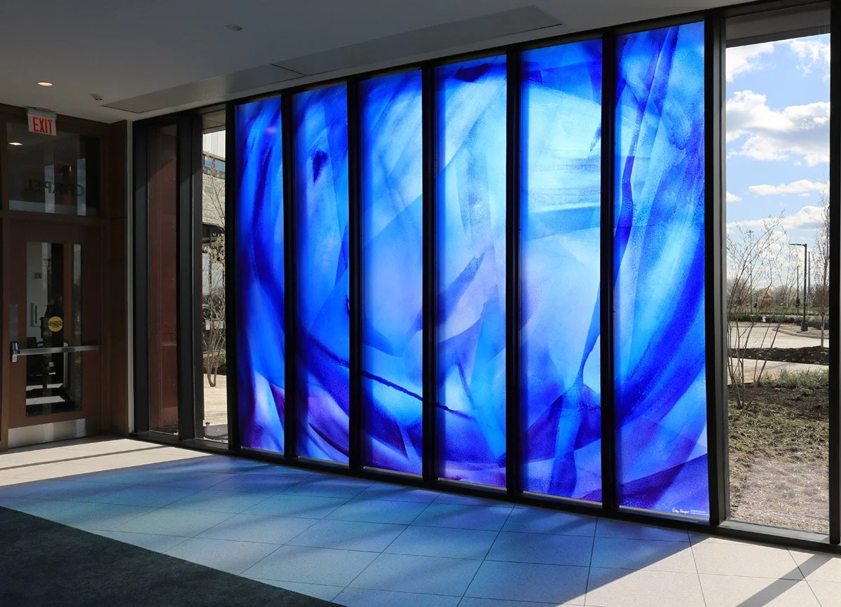 Mount Carmel Hospital Chapel, Columbus, OH glass painting