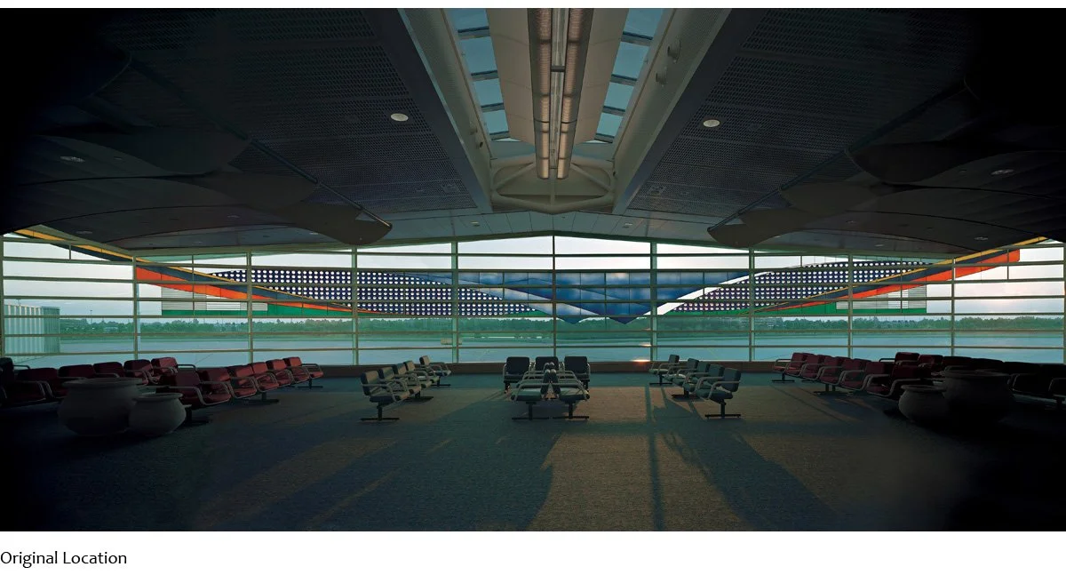 monumental stained glass at Orlando Airport