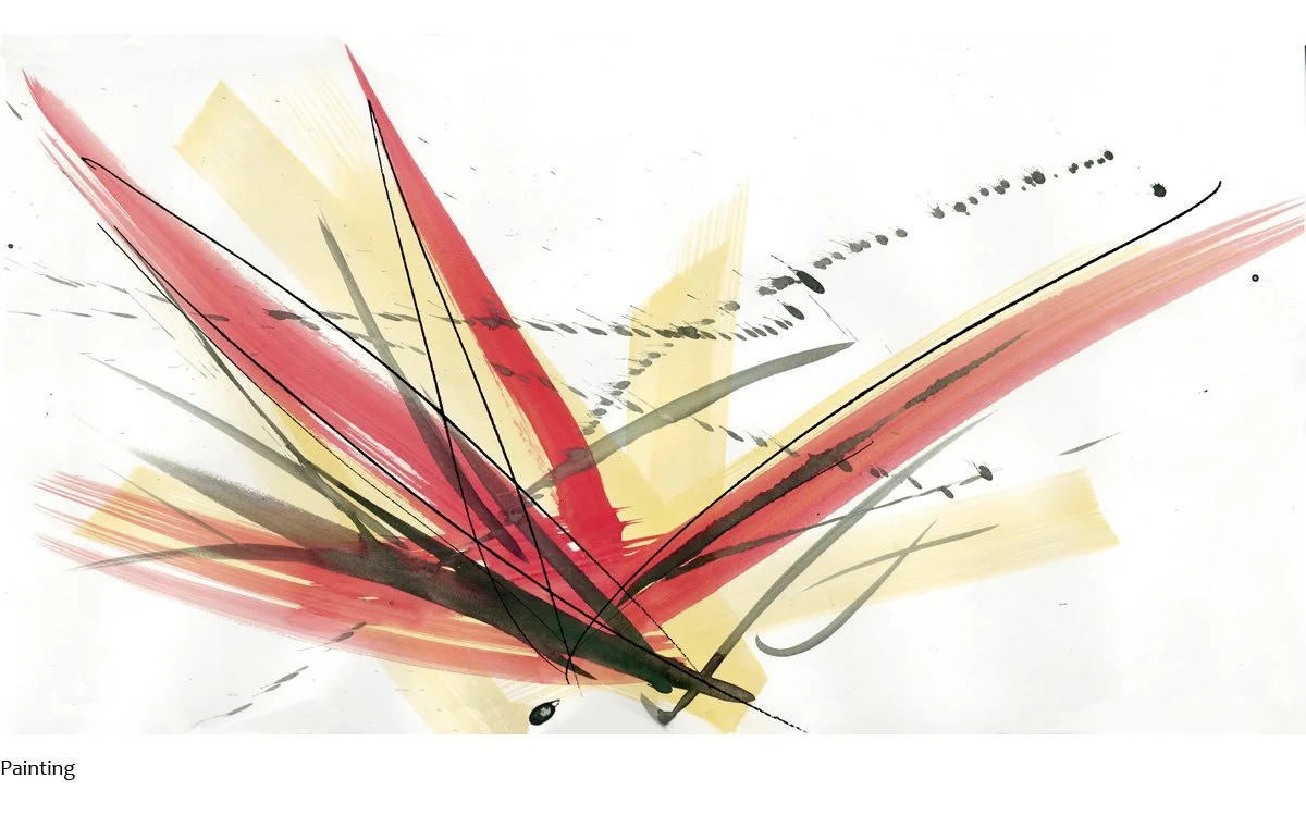 Guy Kemper painting in blown glass
