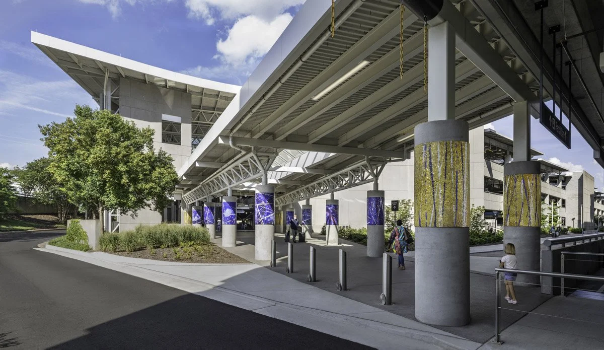 Nashville airport mosaic colonnade public art