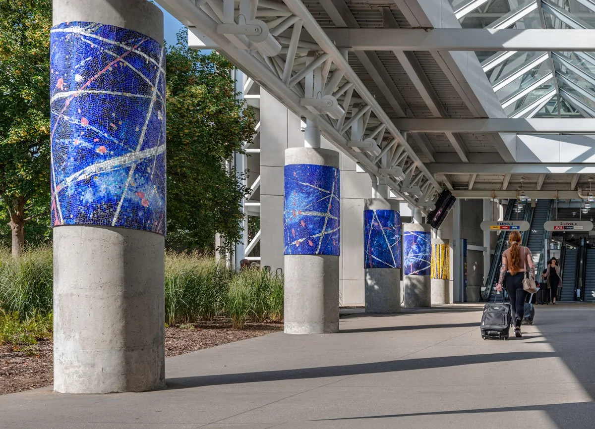 Nashville International Airport mosaic columns public art