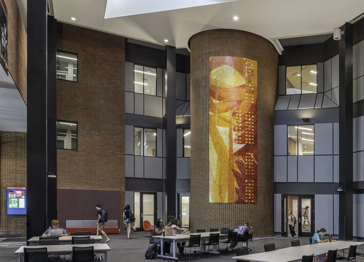 University of Cincinnati Blue Ash atrium monumental mosaic