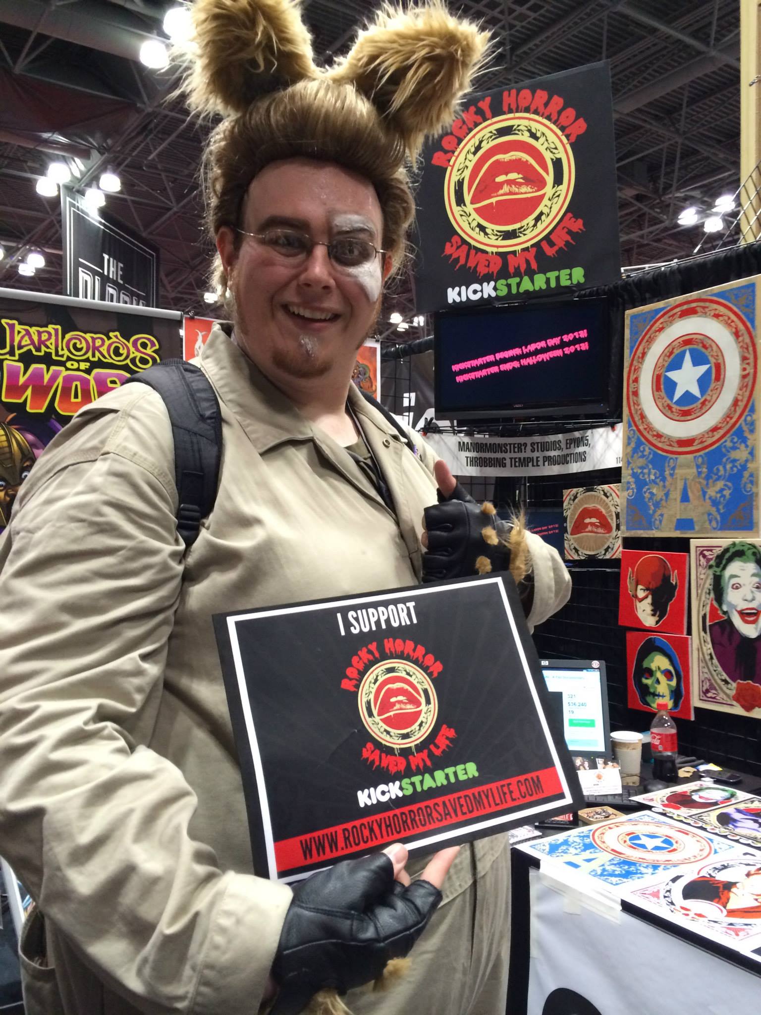 The infamous mawg, Barf, (cosplayer unknown) stopped by our booth to show intergalactic support for RHSML