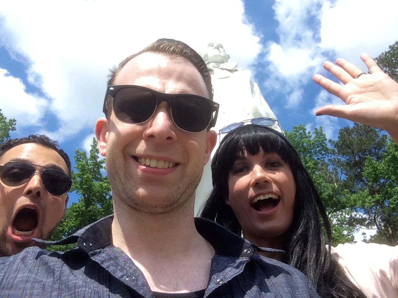 The crew hanging out before heading home after visiting The Royal Mystic Order of Chaos cast in Houston, Texas 