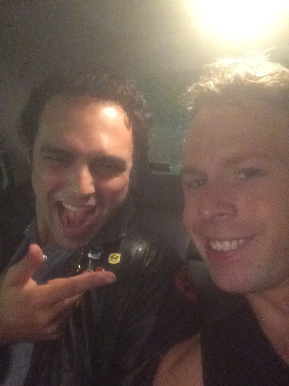 Shawn and Paulie on their to the RHPS performance in Berlin