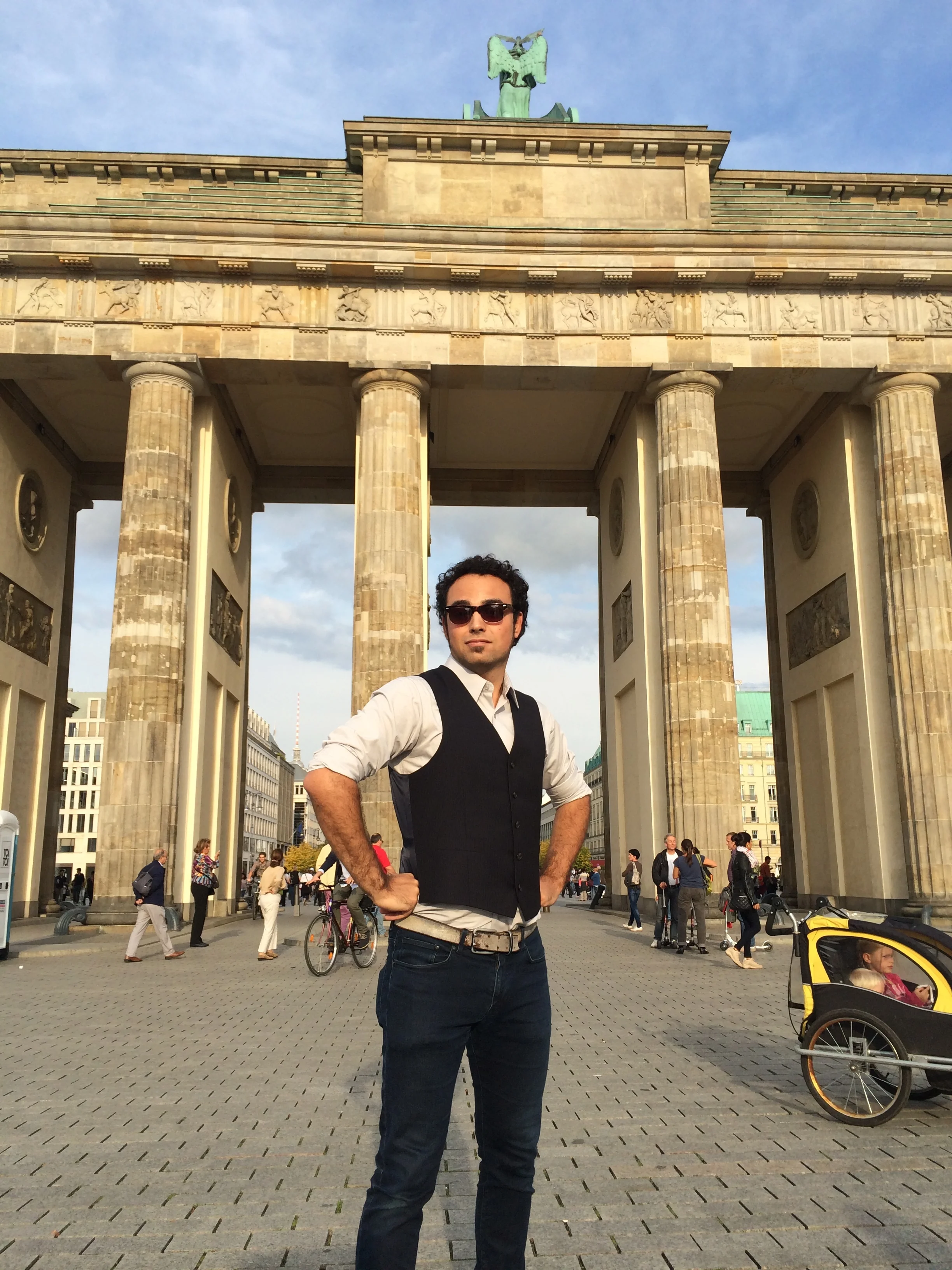 Paulie stirkes a pose in Berlin