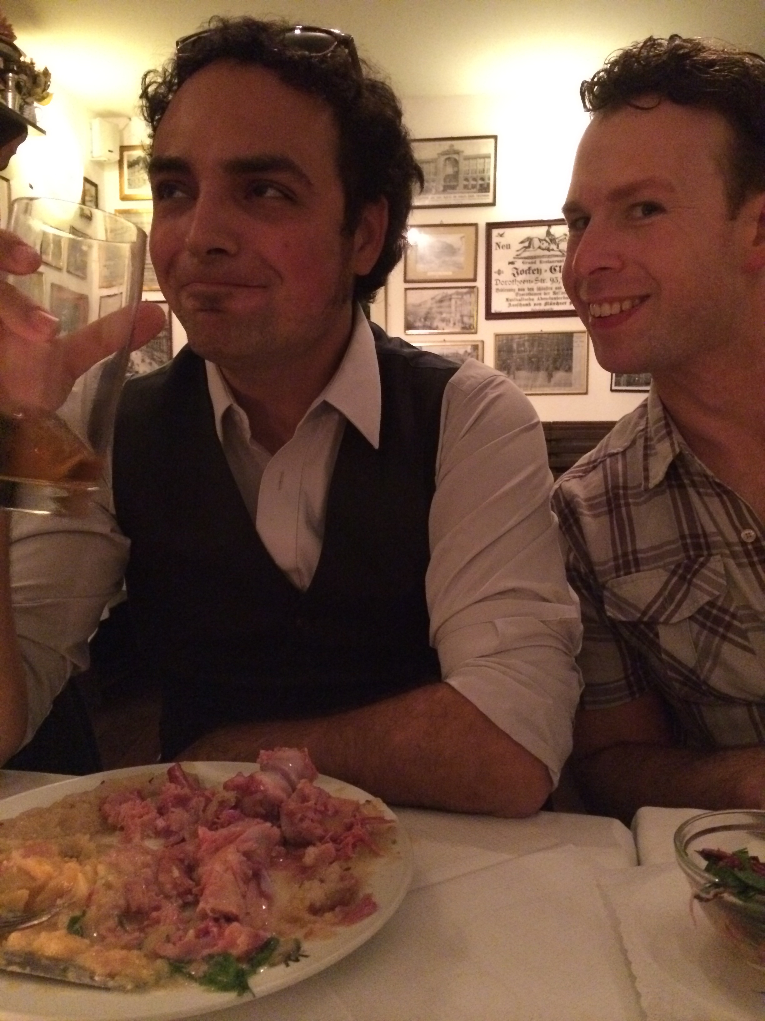 Paulie and Shawn getting fueled up during the unofficial trip to Berlin