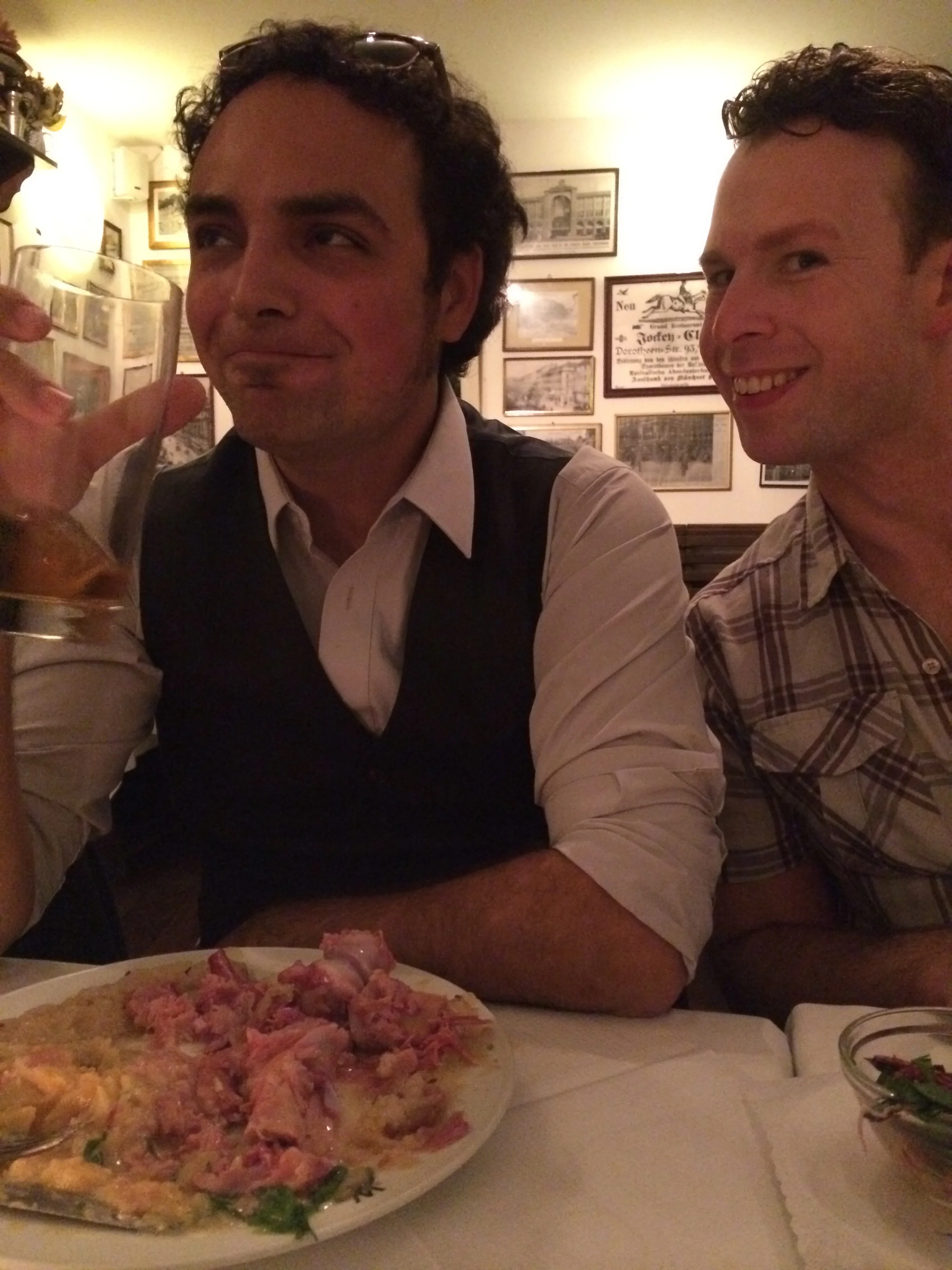 Paulie and Shawn getting fueled up during the unofficial trip to Berlin
