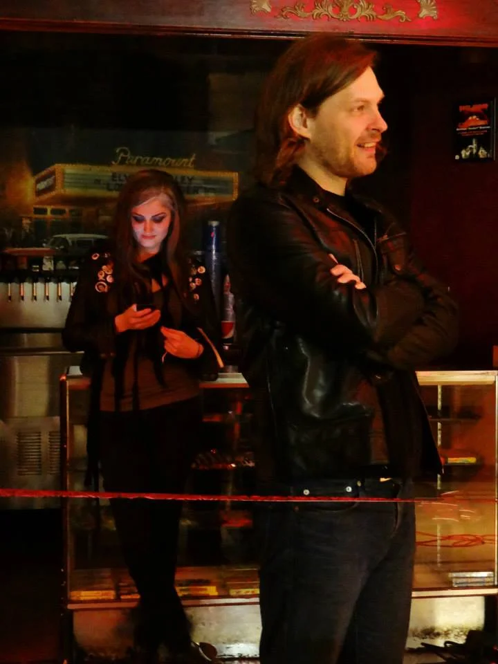 Some talented artist people right here. Former Pink Invader cast, Michael Jones and Pink Invader audience member, Katrina Catizone from our trip to NW Indiana to see Help Me Mommy cast (Photo credit to Magda Gomez)