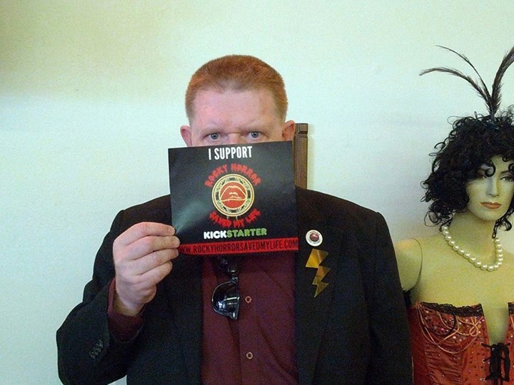 Of west coast Rocky Horror fame, Troy Martin, showing his support!