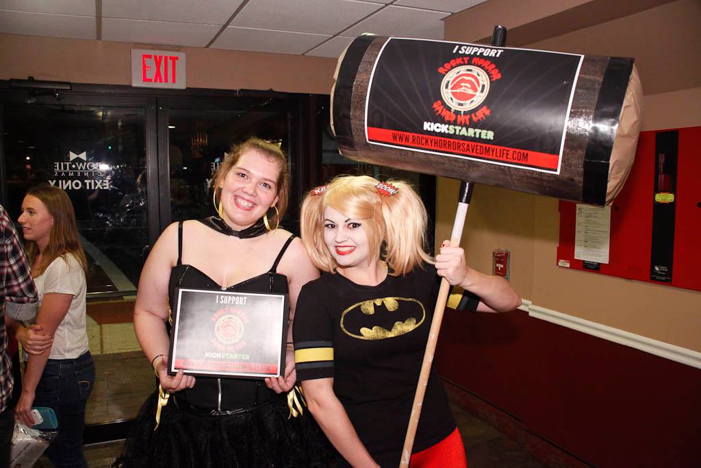 Dana (Production Design) posing with audience and cast members at The Home of Happiness' Super Hero Theme night who show their support for RHSML Photo credit to Michael Hambel Photography