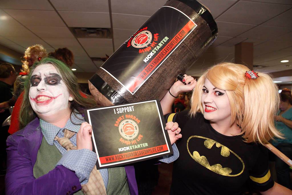 Dana (Production Design) posing with audience and cast members at The Home of Happiness' Super Hero Theme night who show their support for RHSML Photo credit to Michael Hambel Photography