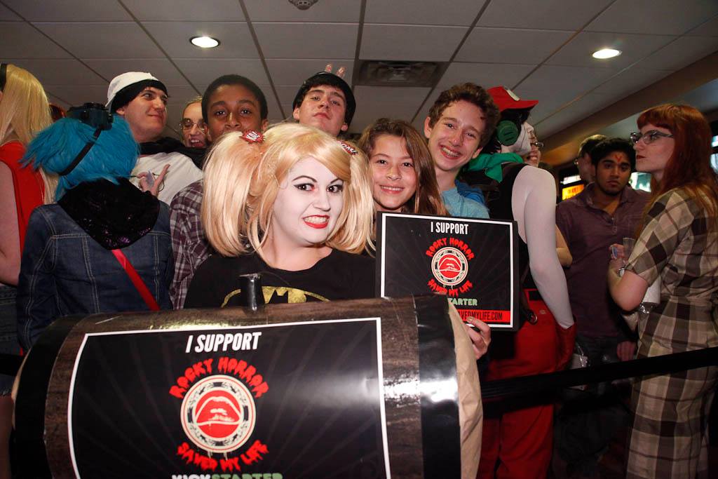 Dana (Production Design) posing with audience and cast members at The Home of Happiness' Super Hero Theme night who show their support for RHSML Photo credit to Michael Hambel Photography