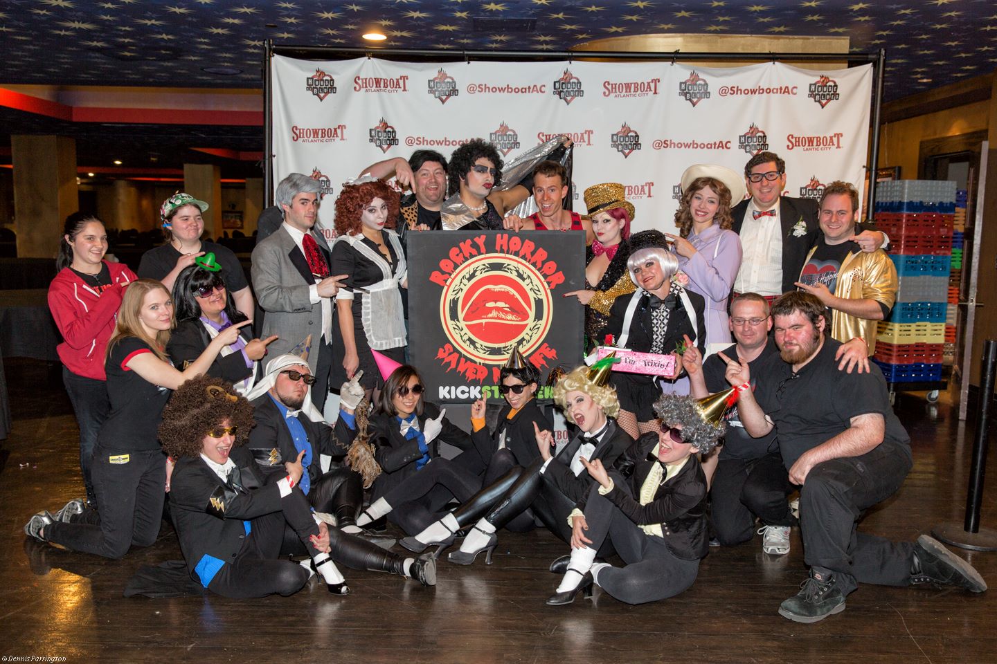 The Home of Happiness cast at The House of Blues right before their Halloween 2013 show (and the same night we discovered RSHML was funded)