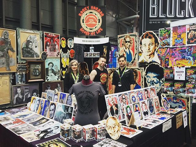 Game on at @newyorkcomiccon at booth 219 in #TheBlock with our friends @manormonster @epyon5 and @katrinacatizone #nycc #nycc2015 #art #rhsml #rhps #toys #goodlookingbooth