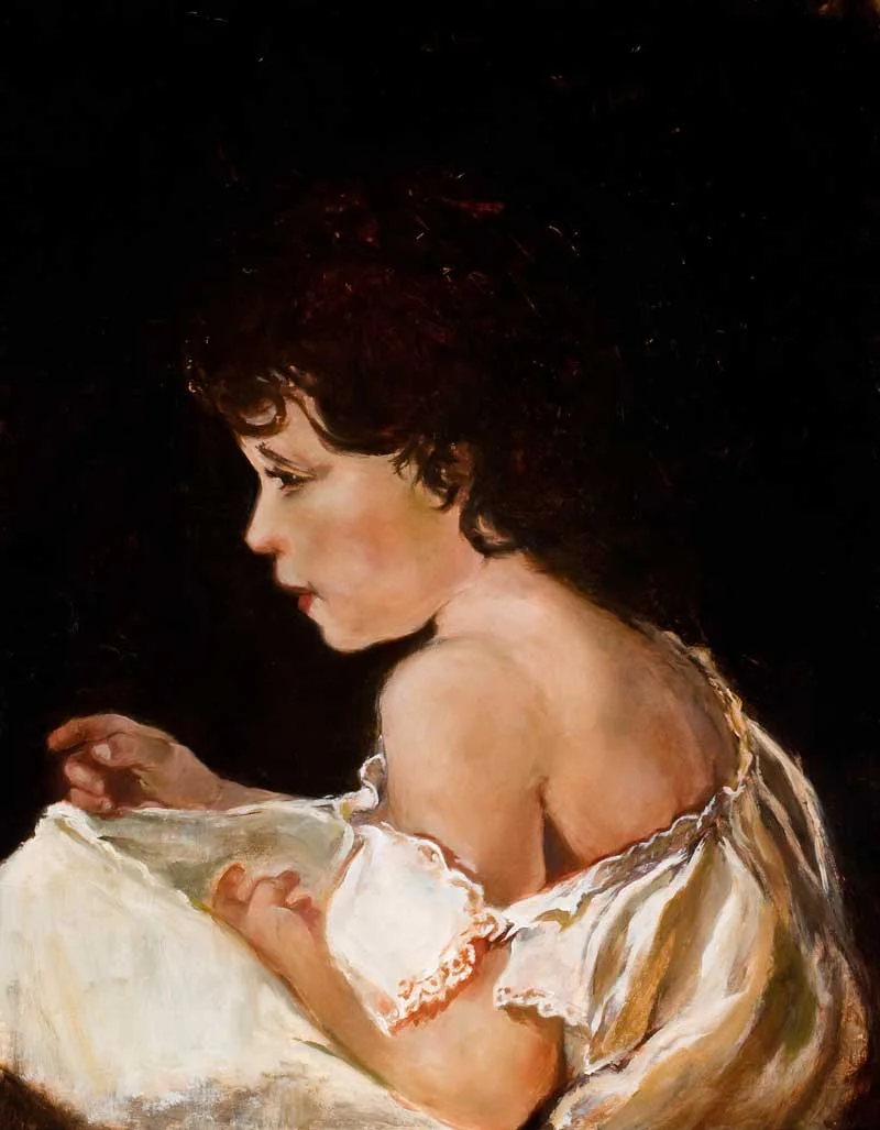 Youth after Pinazo Oil on Panel 14 x 11