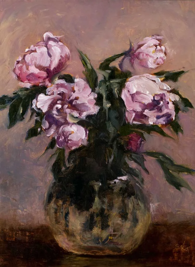 Lavande after Fantin Latour Oil on Panel 12 x 9